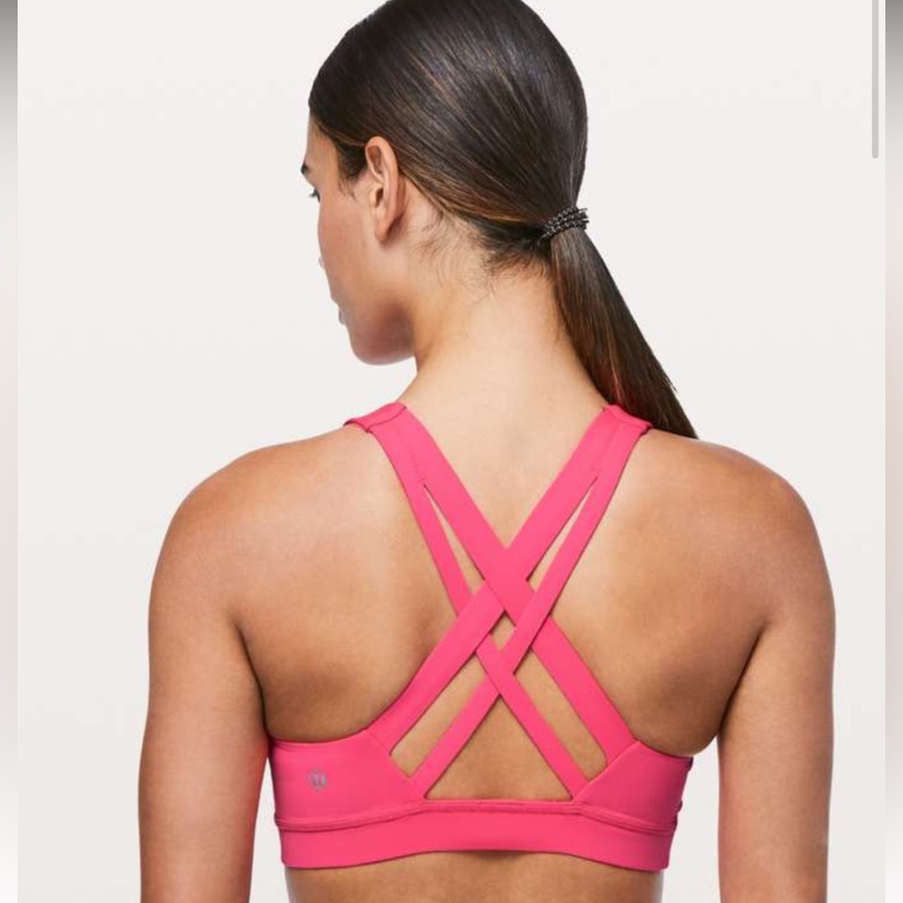 Lululemon size 4 stash n run bra pink